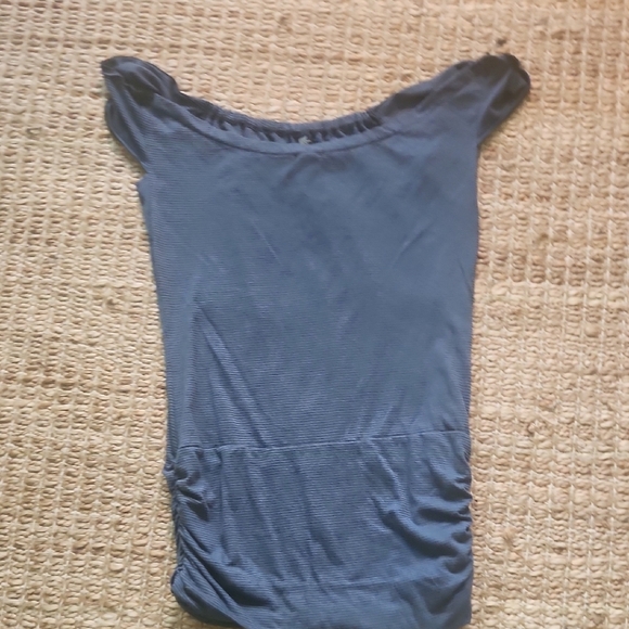 Blue Off-Shoulder Cap Sleeve Bodycon Mini Dress - Picture 6 of 6